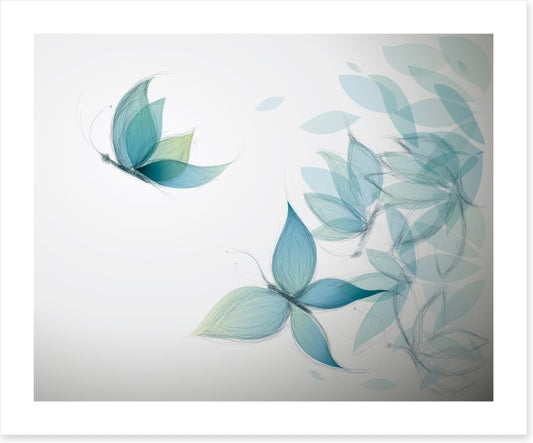 Azure butterfly leaves