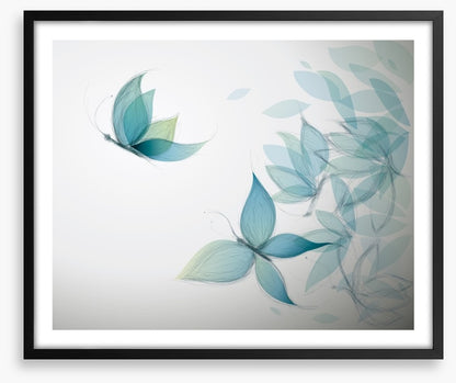 Azure butterfly leaves