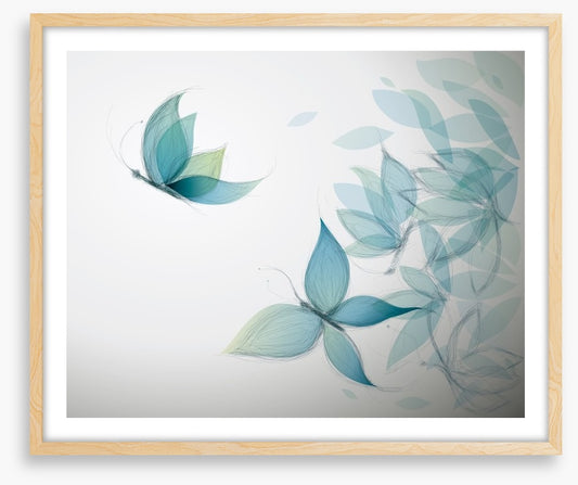 Azure butterfly leaves
