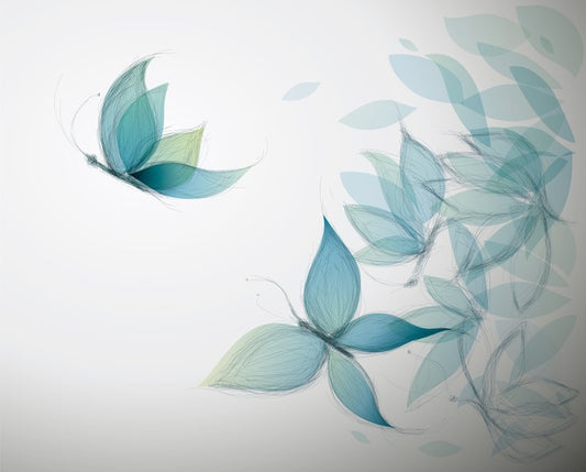 Azure butterfly leaves