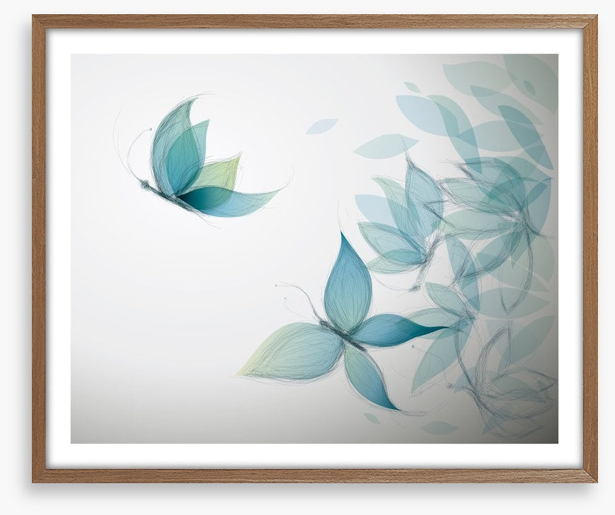 Azure butterfly leaves