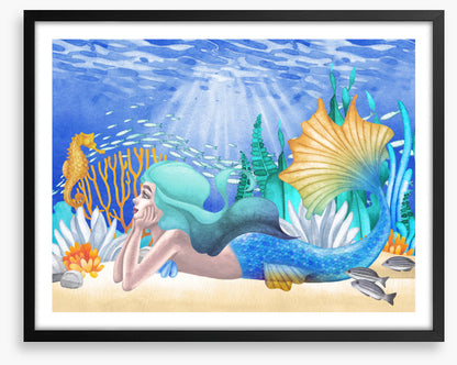 Blue hair mermaid