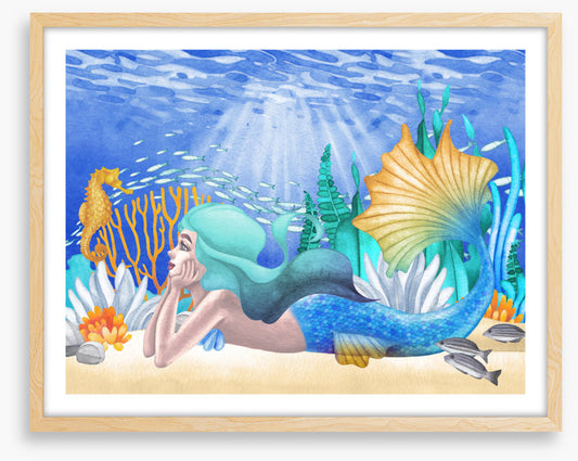 Blue hair mermaid