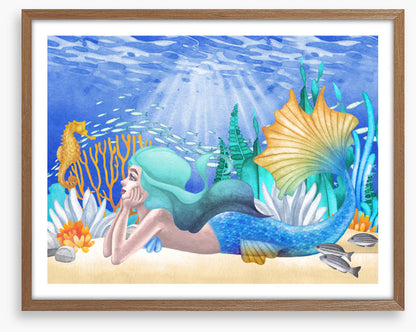 Blue hair mermaid