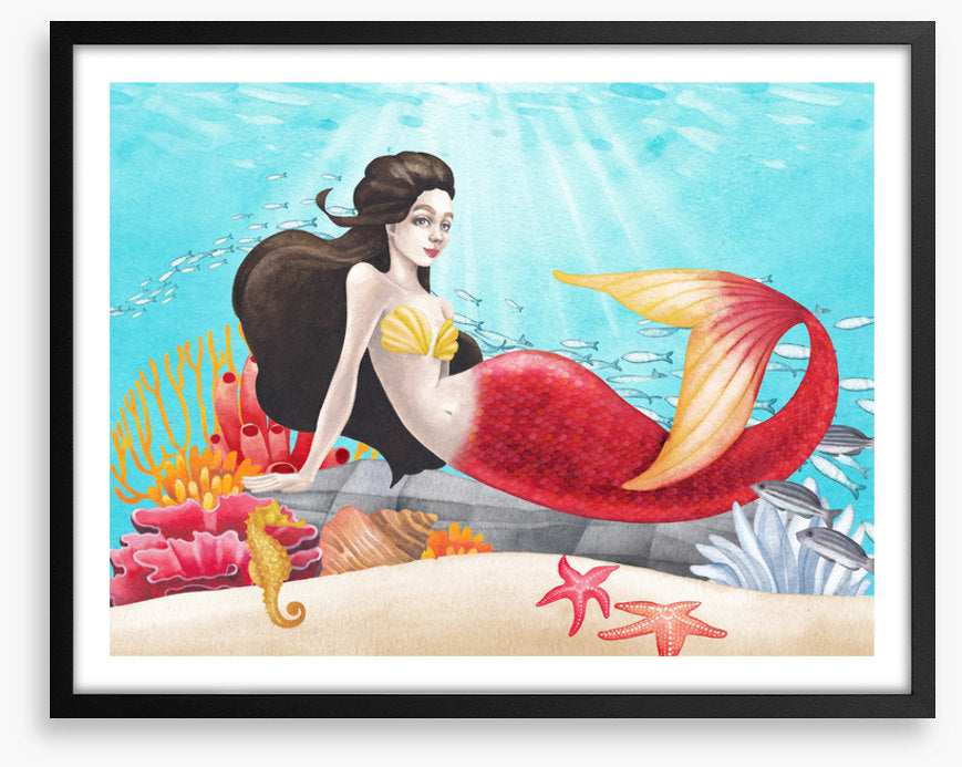 Red tail mermaid