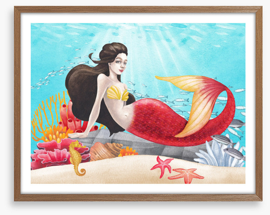 Red tail mermaid