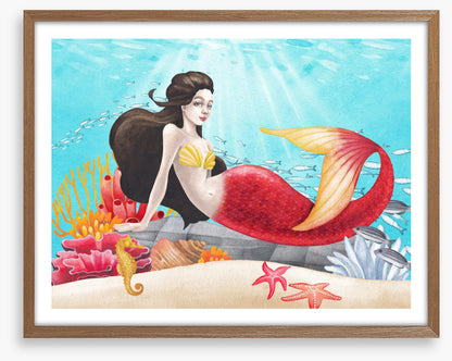 Red tail mermaid