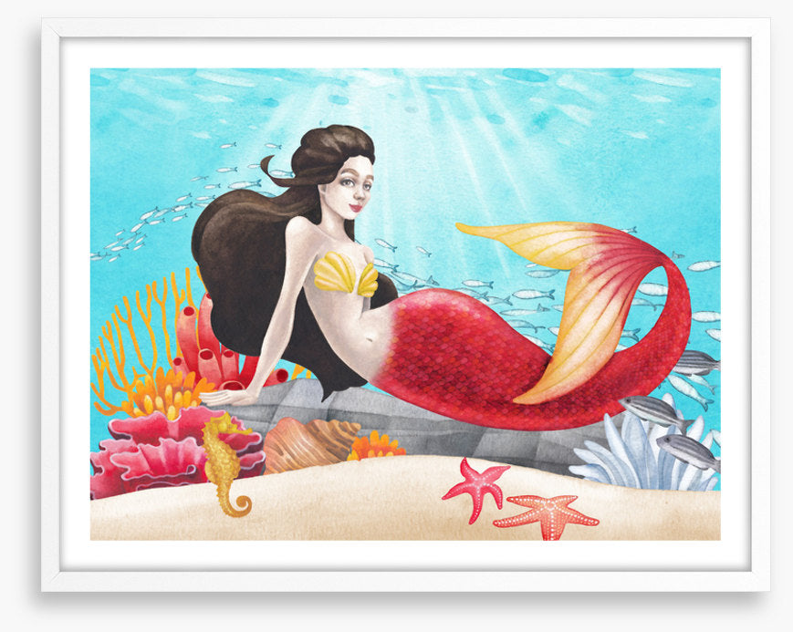 Red tail mermaid
