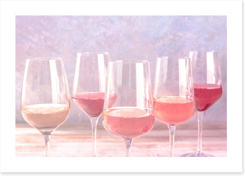 Rosé coloured glasses
