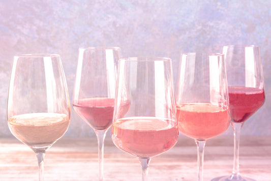 Rosé coloured glasses