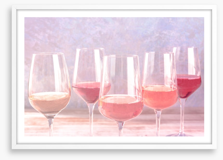 Rosé coloured glasses