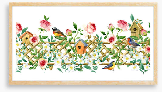 Bird house blossoms