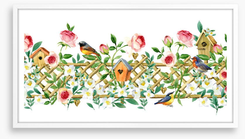 Bird house blossoms