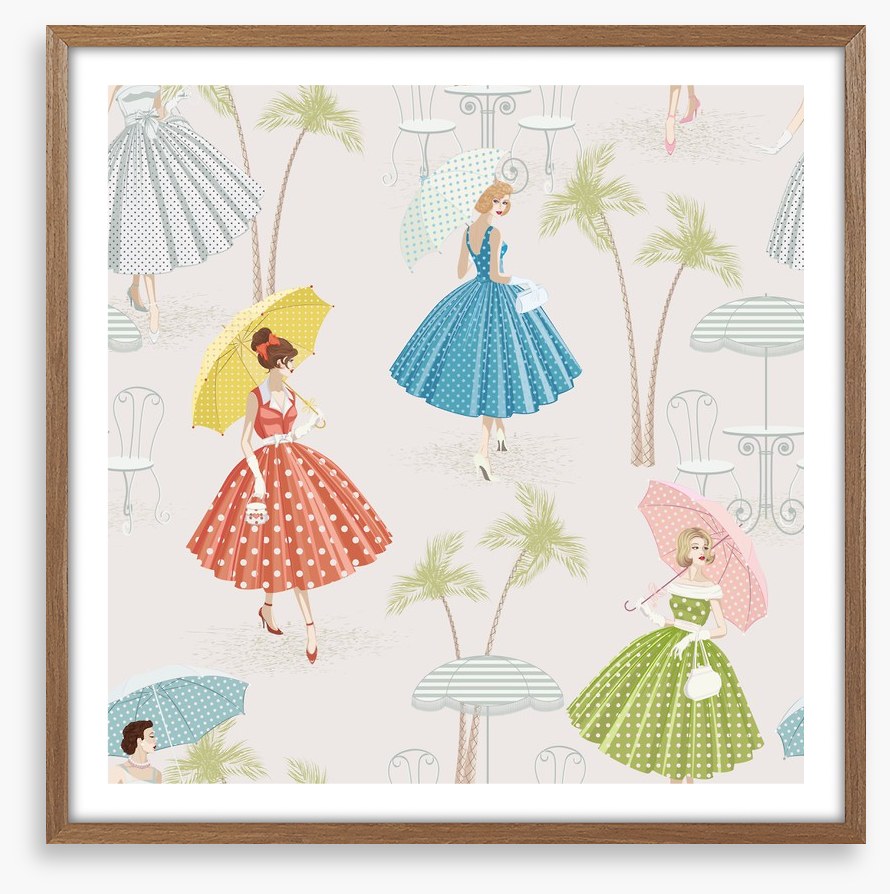 Polka dots and parasols