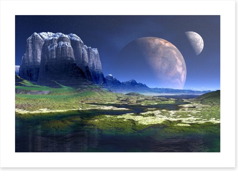 Moon shadow mountain