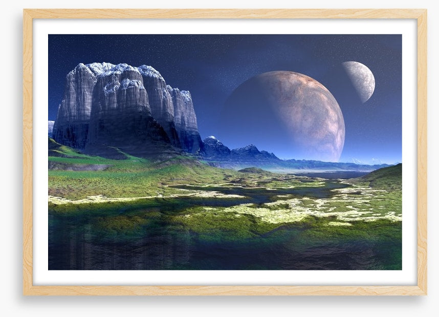 Moon shadow mountain