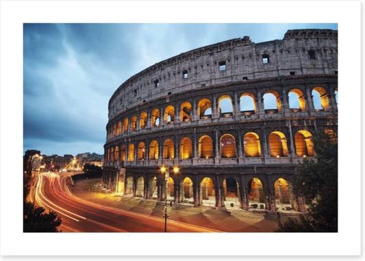 The Colosseum at dusk