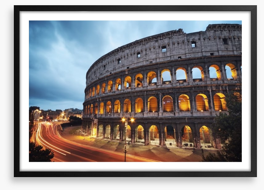 The Colosseum at dusk