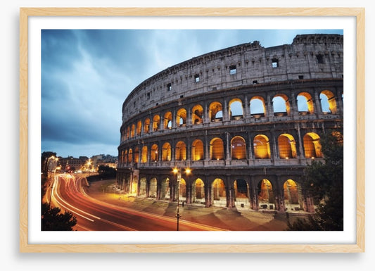 The Colosseum at dusk
