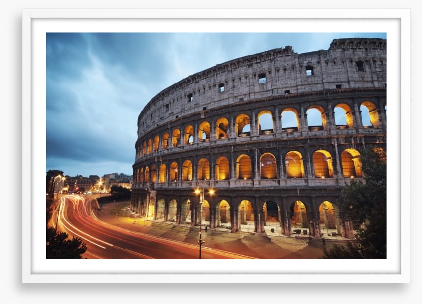 The Colosseum at dusk