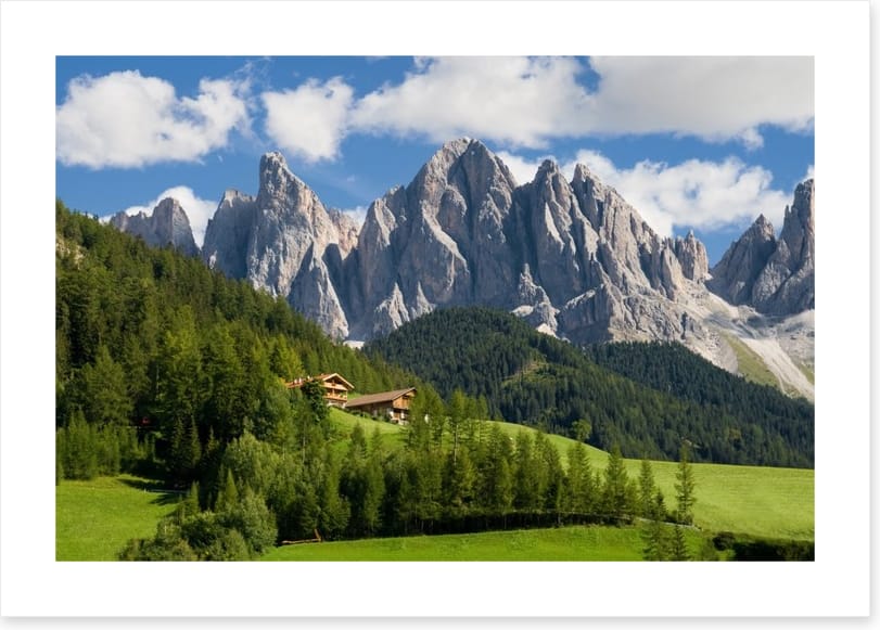 Chalet below the Odle