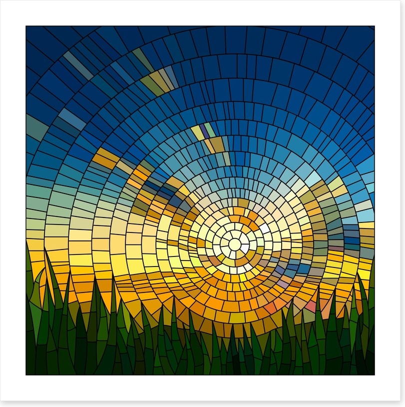 Golden rays mosaic