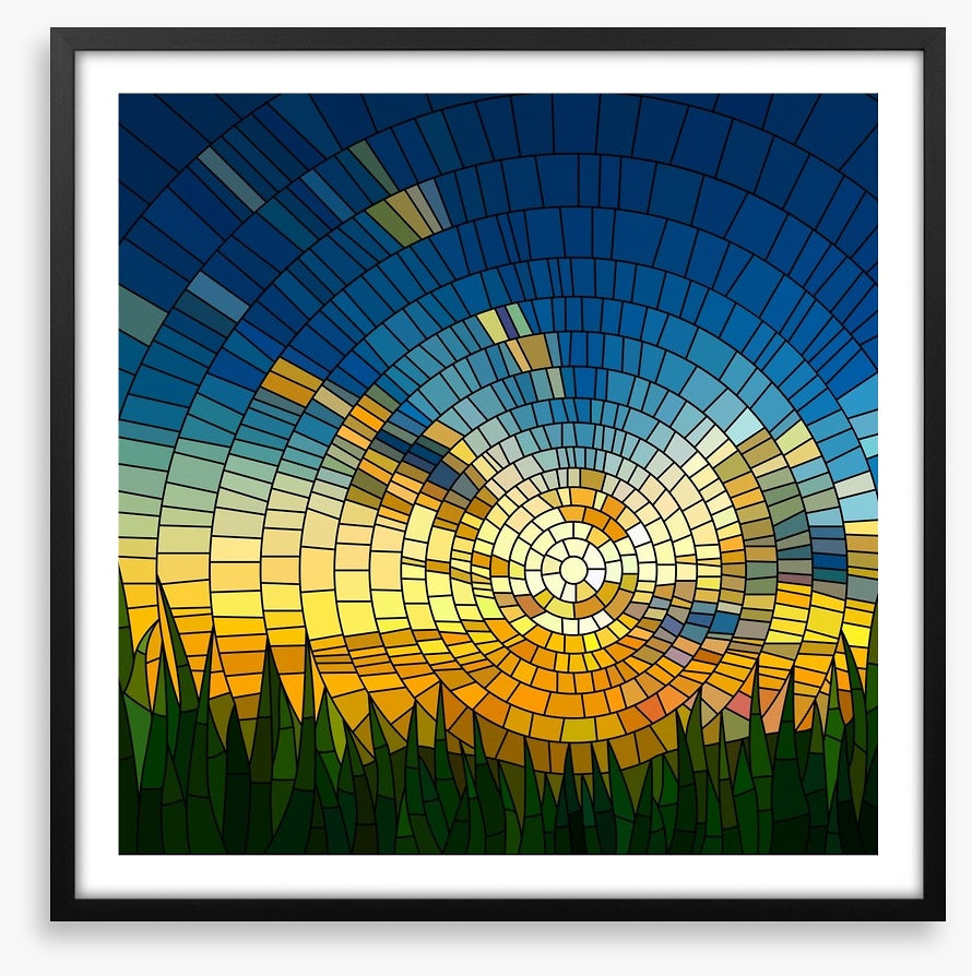 Golden rays mosaic