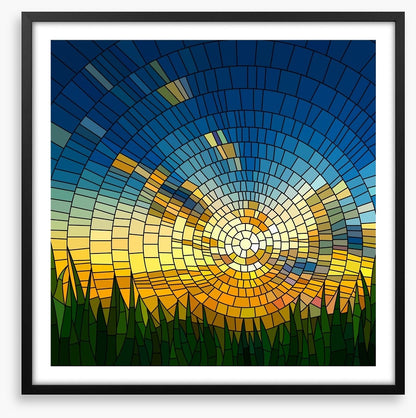 Golden rays mosaic