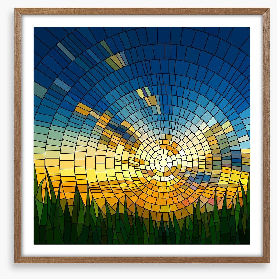 Golden rays mosaic