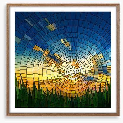 Golden rays mosaic