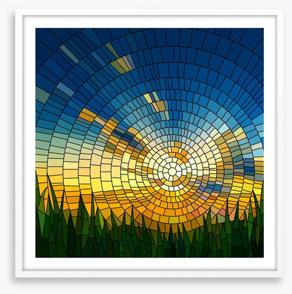 Golden rays mosaic