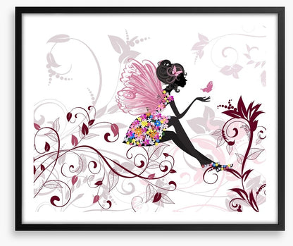 Flower fairy with butterflies