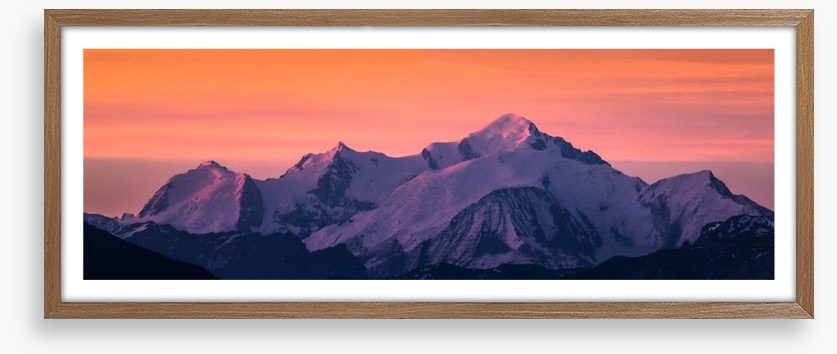 Mont Blanc sunset panorama