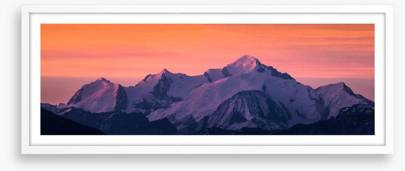 Mont Blanc sunset panorama