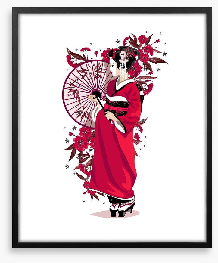 The geisha in red
