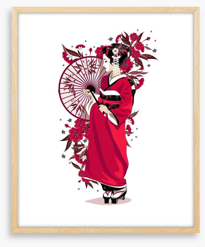 The geisha in red