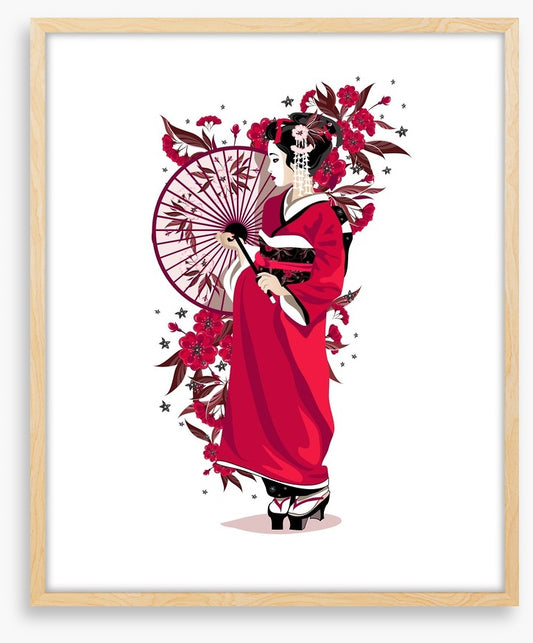 The geisha in red