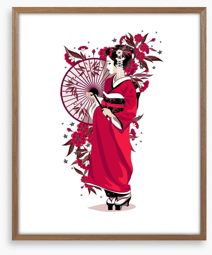 The geisha in red
