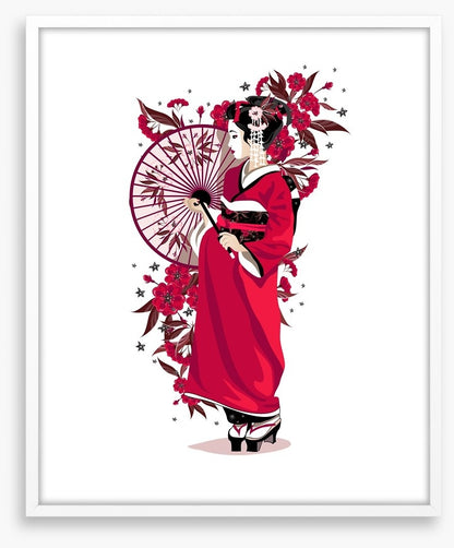The geisha in red