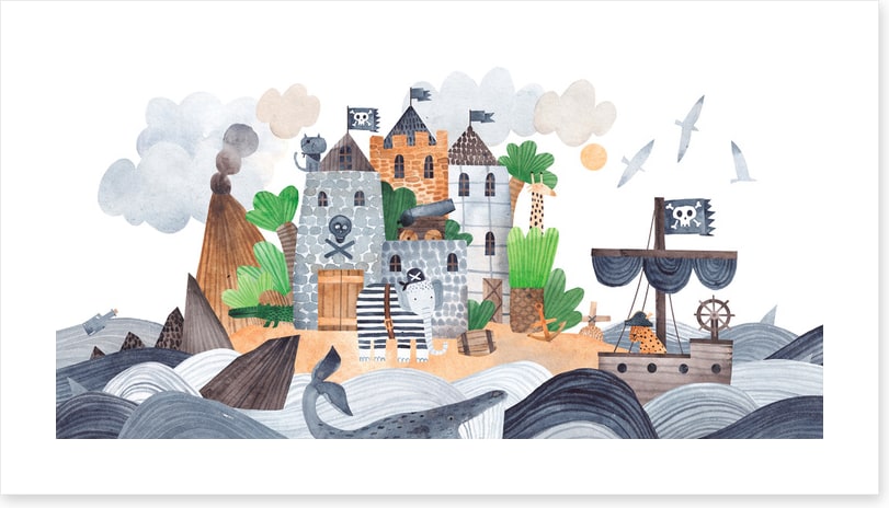 Pirate island fortress