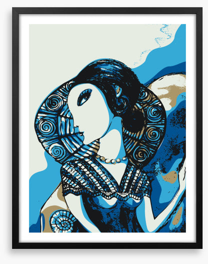 Lady in blue
