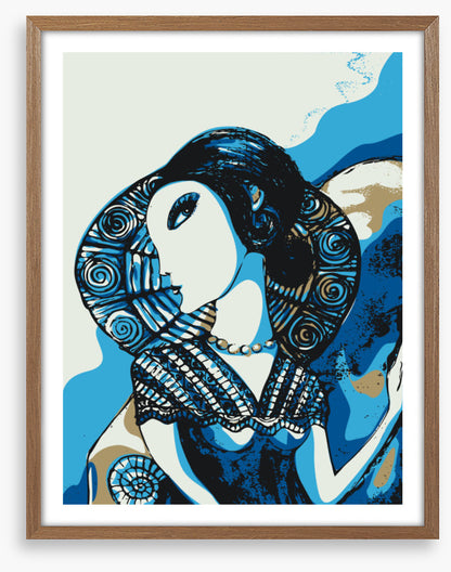 Lady in blue