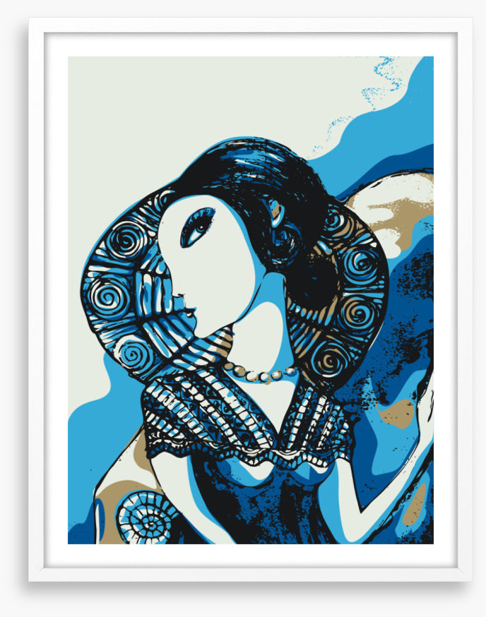 Lady in blue