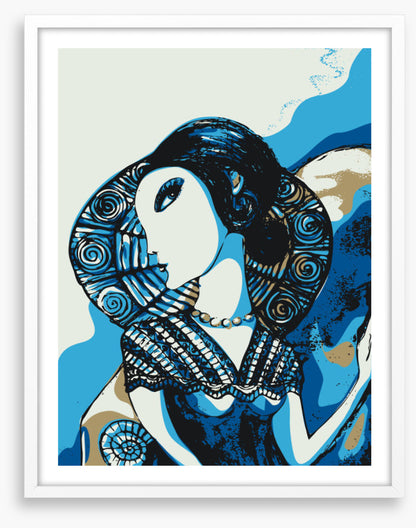 Lady in blue