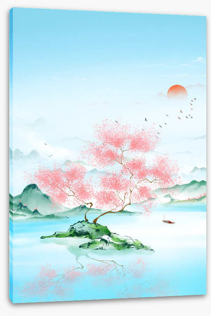 Blue lake sakura