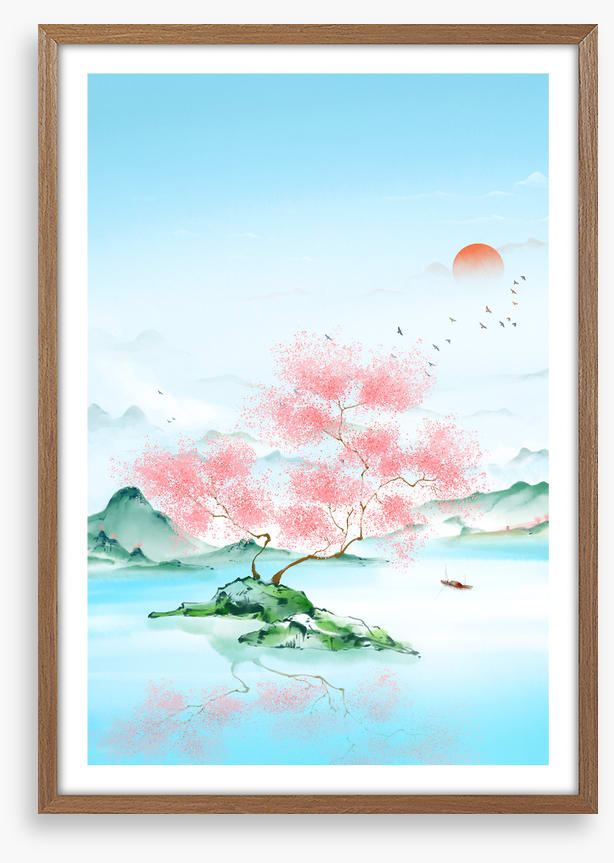Blue lake sakura