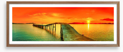 Sunset jetty panorama