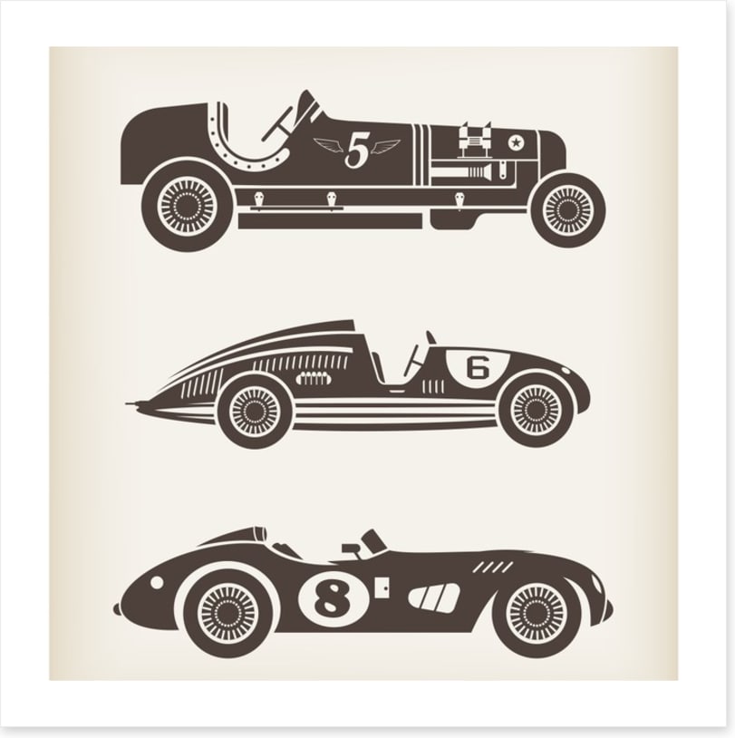 Vintage racing cars