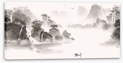 Lone fisherman lake
