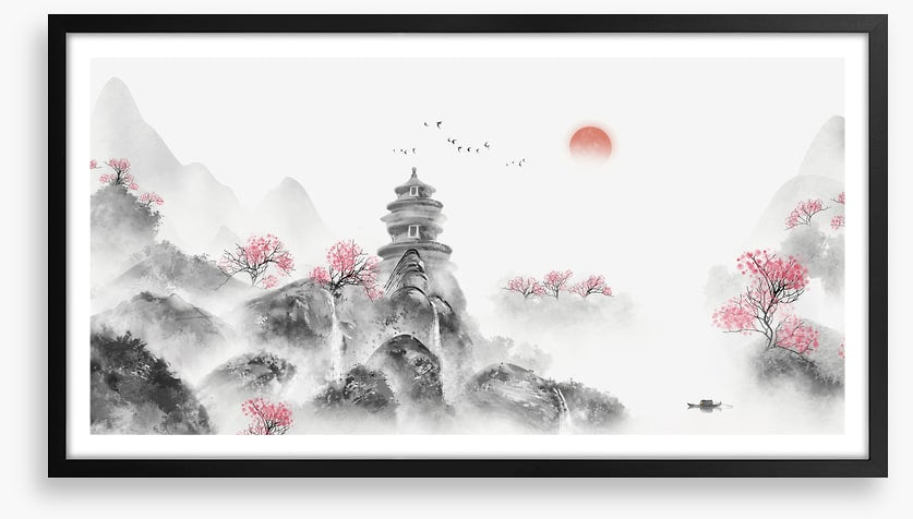 Spring sunrise pagoda